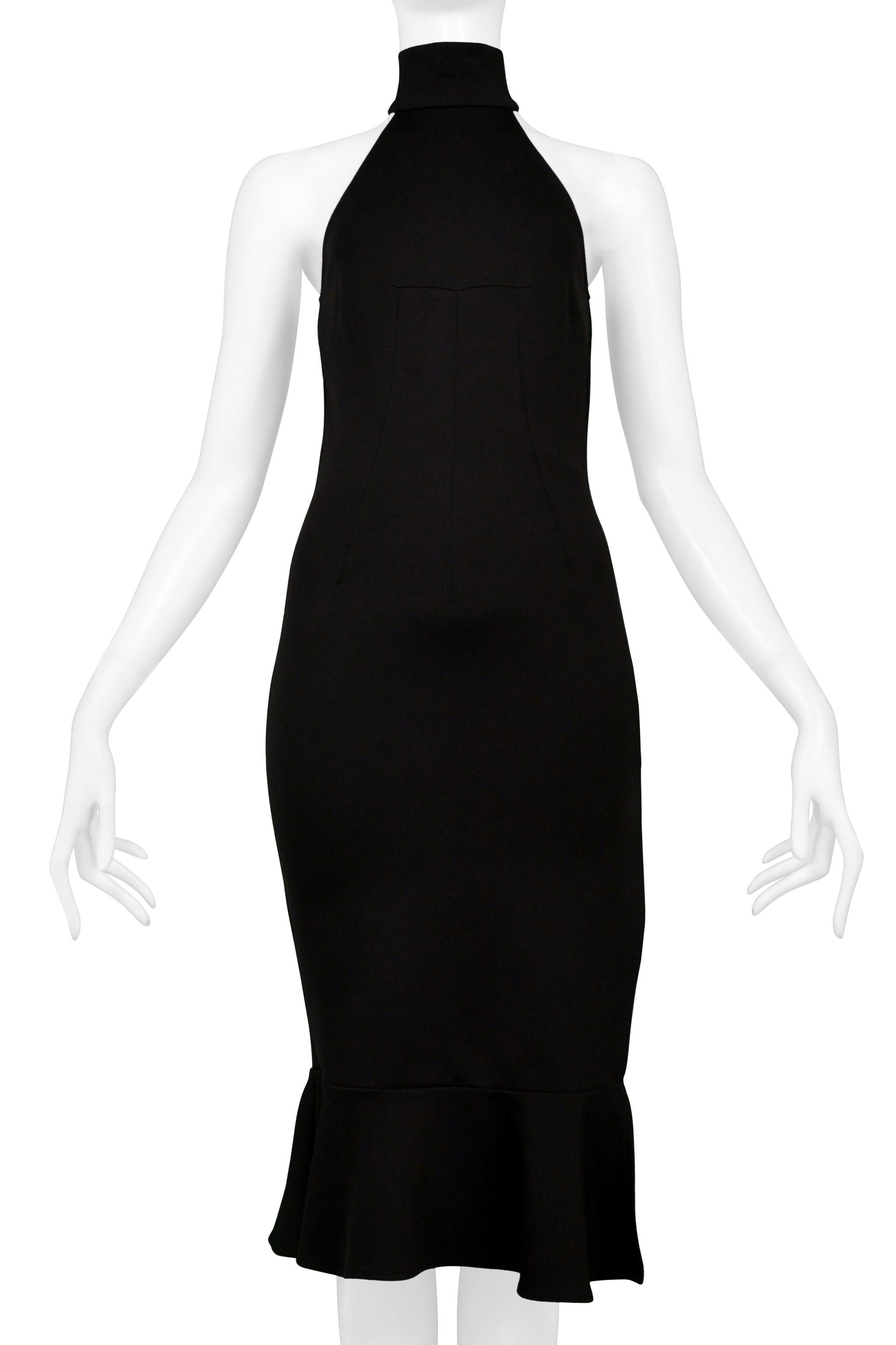 Docle & Gabbana Black High Neck Halter Dress In Excellent Condition For Sale In Los Angeles, CA