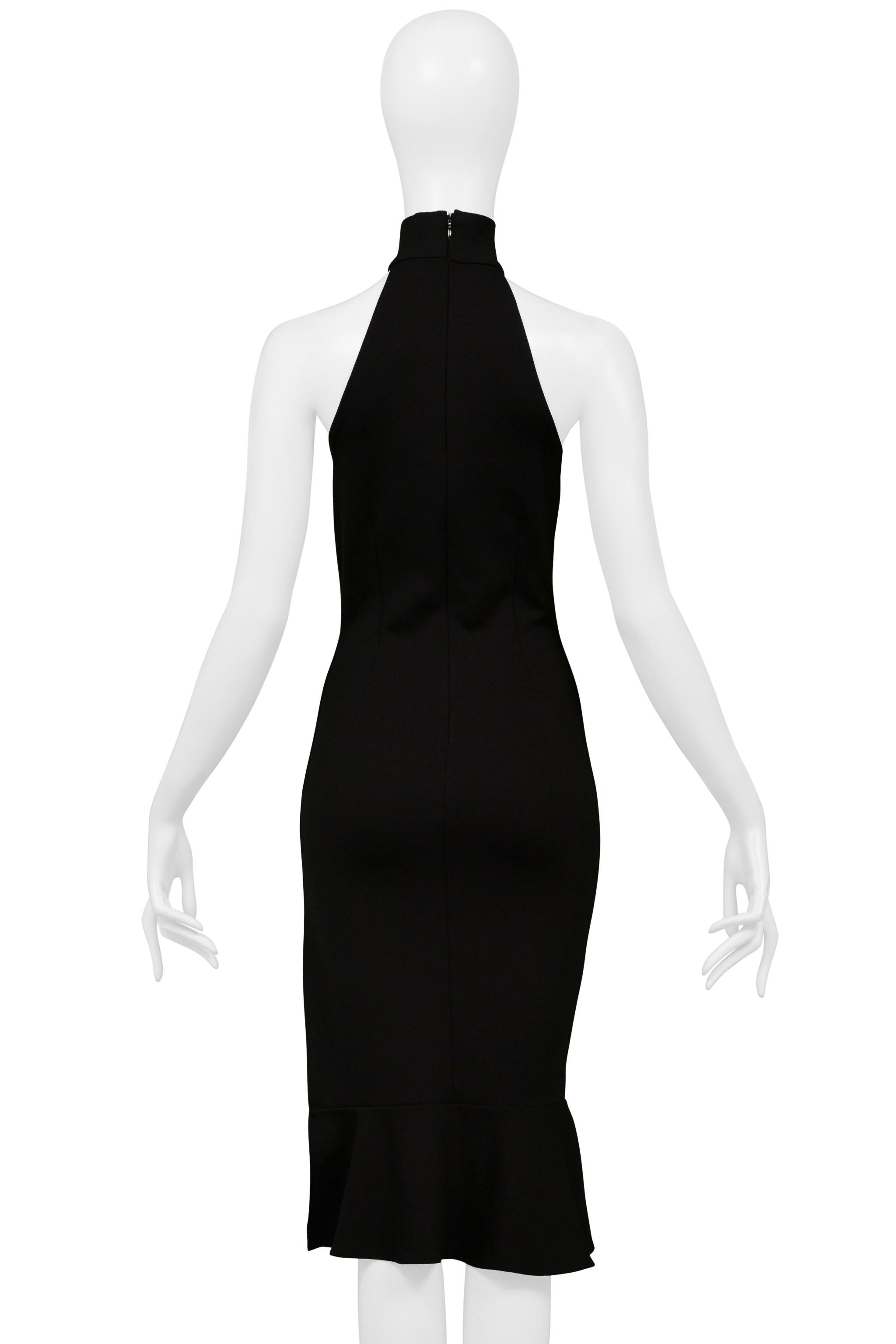 Docle & Gabbana Black High Neck Halter Dress For Sale 1