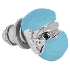 Doctor Bulldog Pin with Blue Swarovski Elements