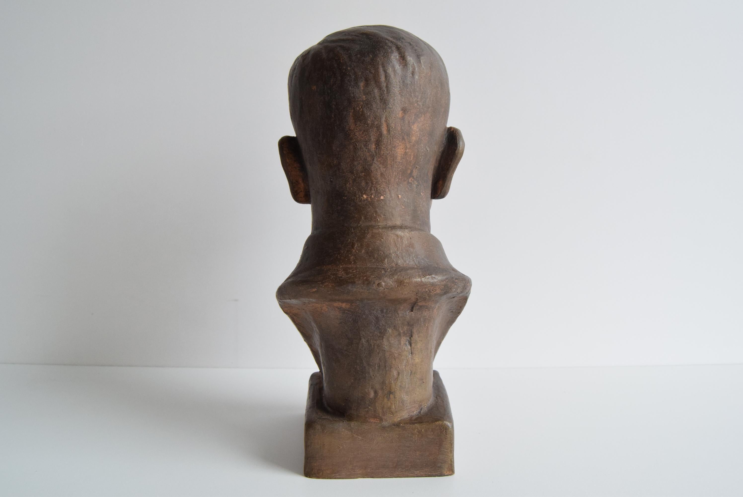 Ceramica Busto in ceramica del dottor Edvard Beneš, anni '50 circa. in vendita