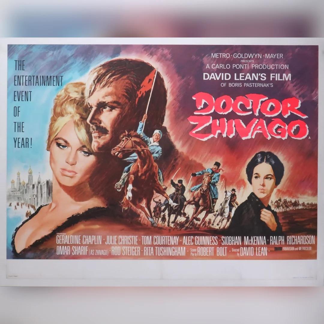 Doctor Zhivago (1965)
Original British Quad (30 X 40 Inches)

This rare  UK quad poster hails from the 1965 first UK release of David Lean’s epic masterpiece, Doctor Zhivago. A multi-Oscar-winning tale of love and survival set against the sweeping