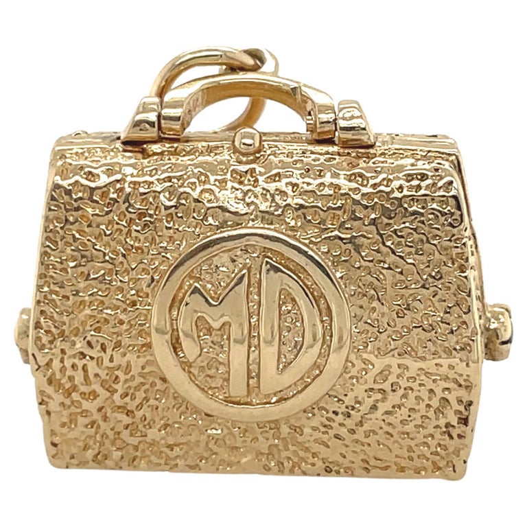 Doctor's Bag Gold Charm with Instruments For Sale at 1stDibs