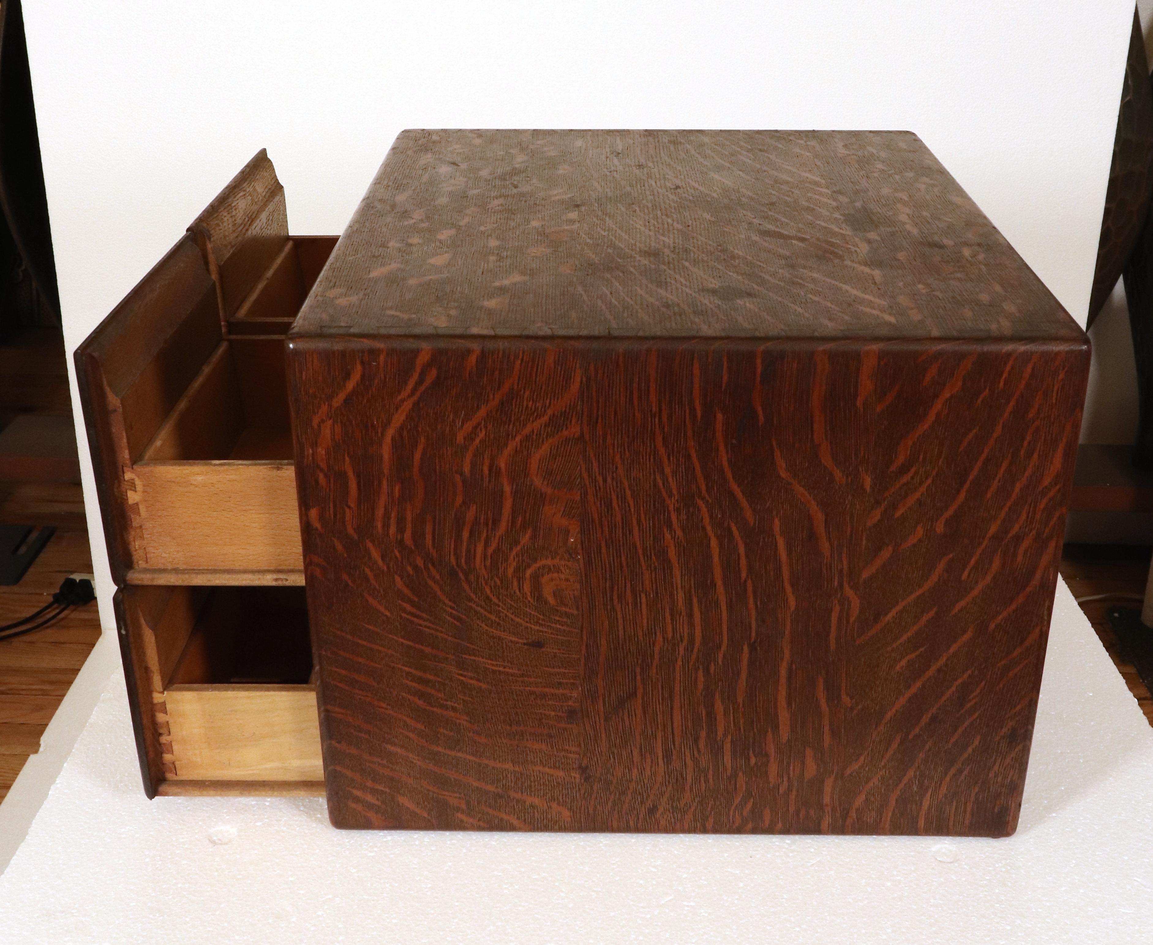 Doctor's Record Co. Oak 4 Drawer Tabletop Card Catalog 4