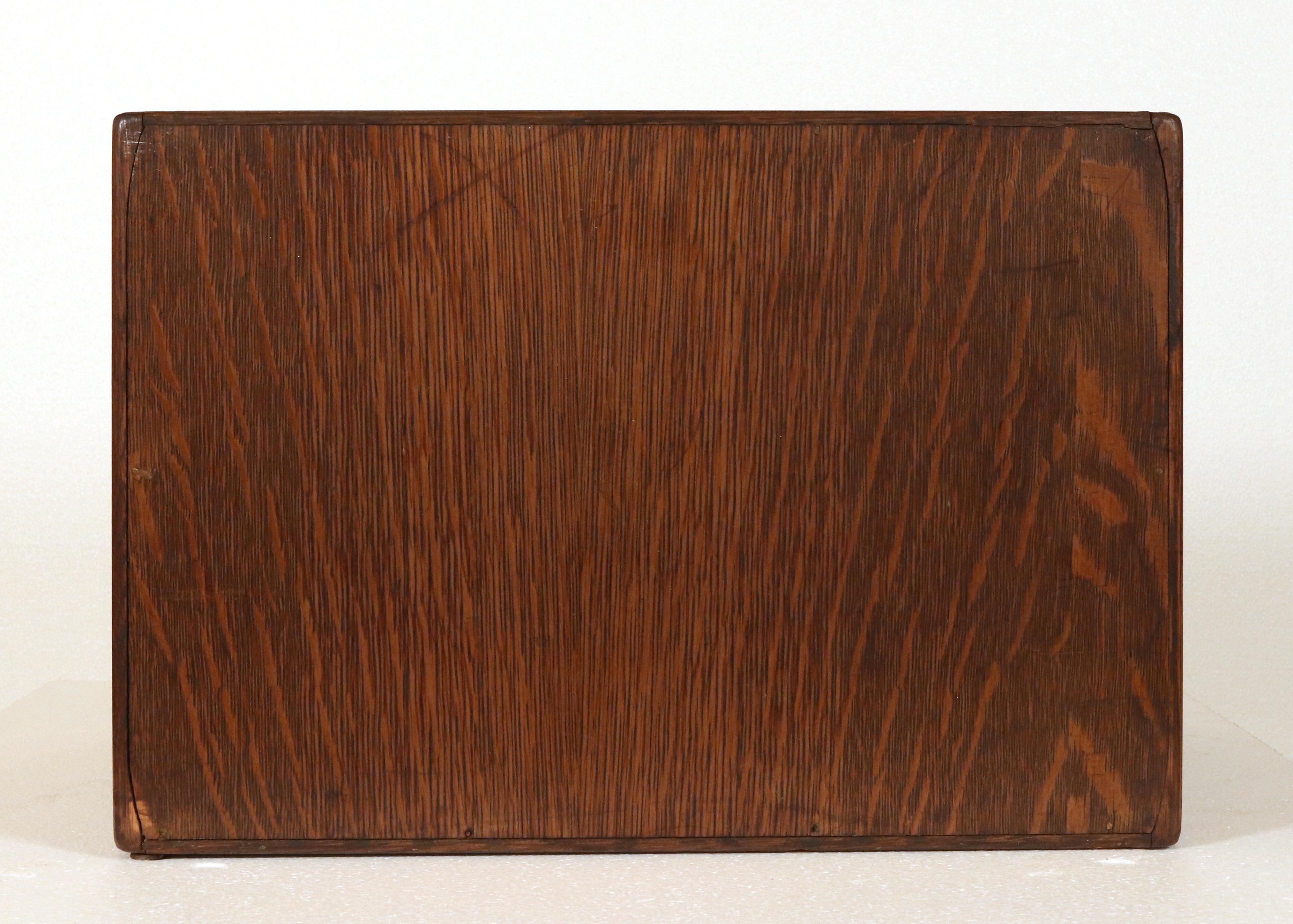 20th Century Doctor's Record Co. Oak 4 Drawer Tabletop Card Catalog