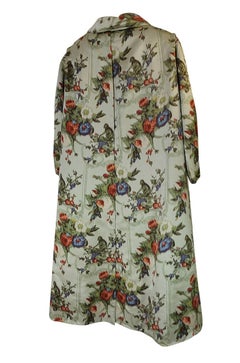 Documented 1957 Christian Dior Haute Couture Silk Monkey Print Coat