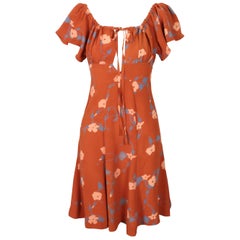 documented 1972 OSSIE CLARK / CELIA BIRTWELL 'BUSY LIZZIE' printed short dress