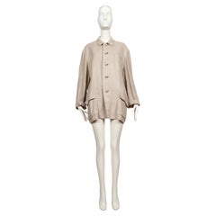 documented 1989 ISSEY MIYAKE PLANTATION linen jacket with knotted fabric buttons