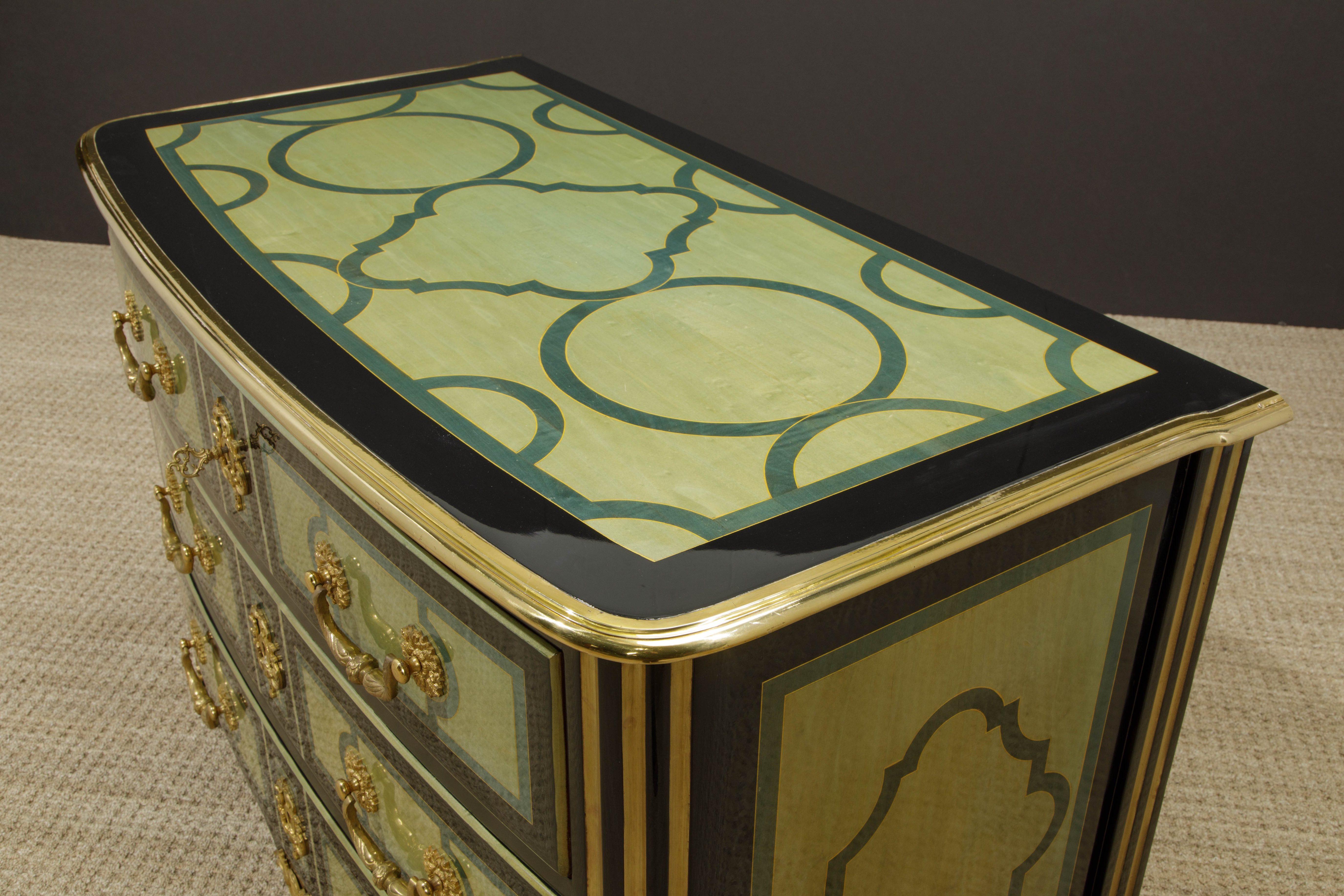 Documented and Important Maison Jansen Ormolu Mounted Regency Commode, c. 1950 For Sale 5