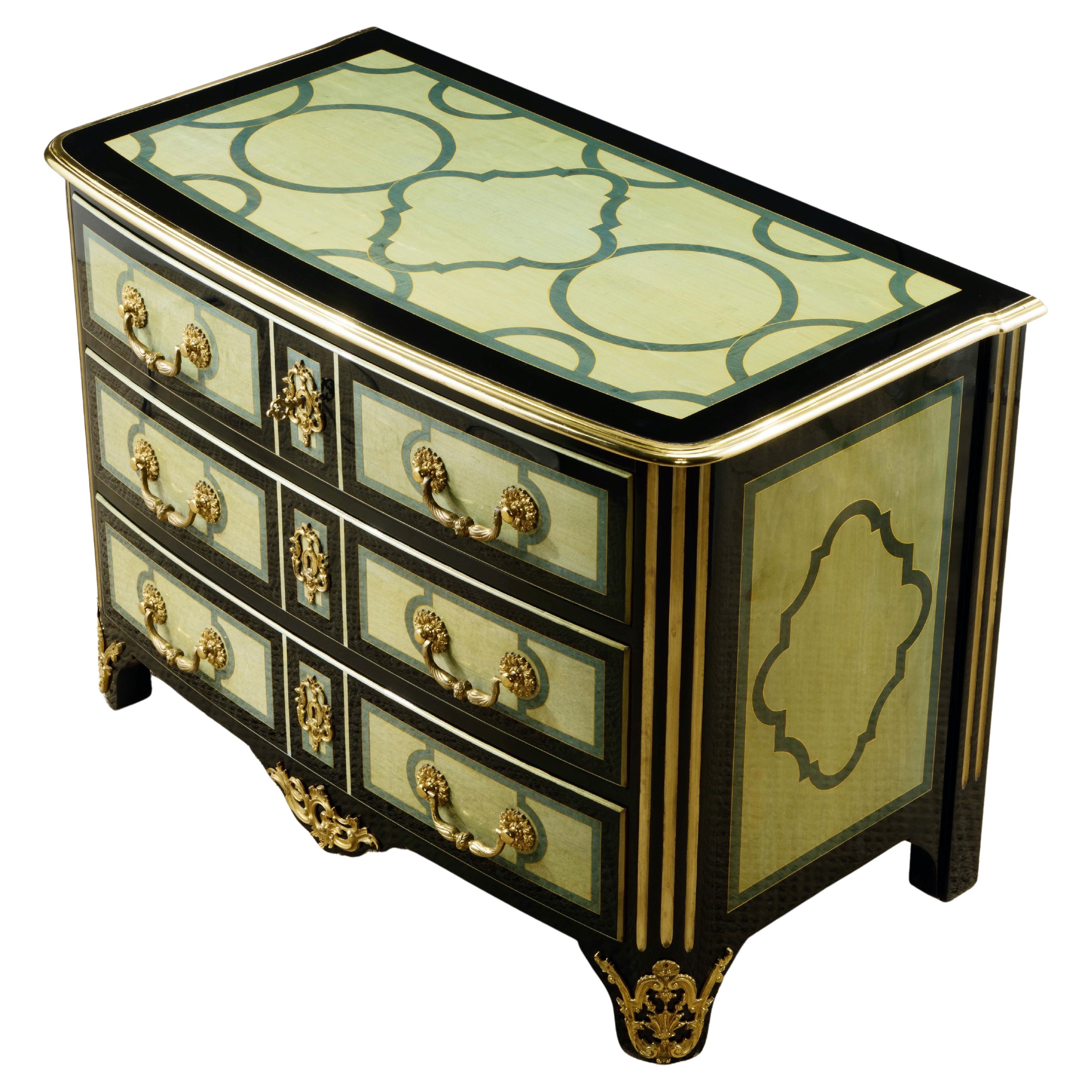 Documented and Important Maison Jansen Ormolu Mounted Regency Commode, c. 1950 For Sale