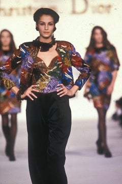 Documented Christian Dior FW 1987 embellished bustier top corset by Marc Bohan.