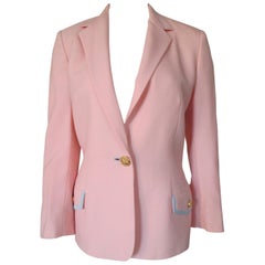 Documentado Gianni Versace Couture 1992 Chaqueta de pasarela con lazos