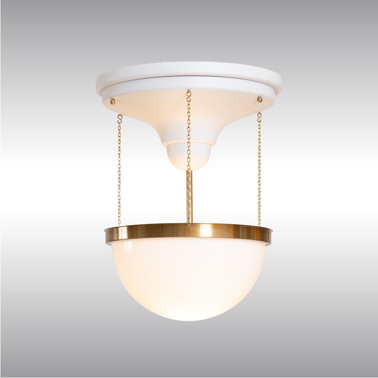 Hand-Crafted Documented Jugendstil Adolf Loos Chandelier, Re-Edition For Sale