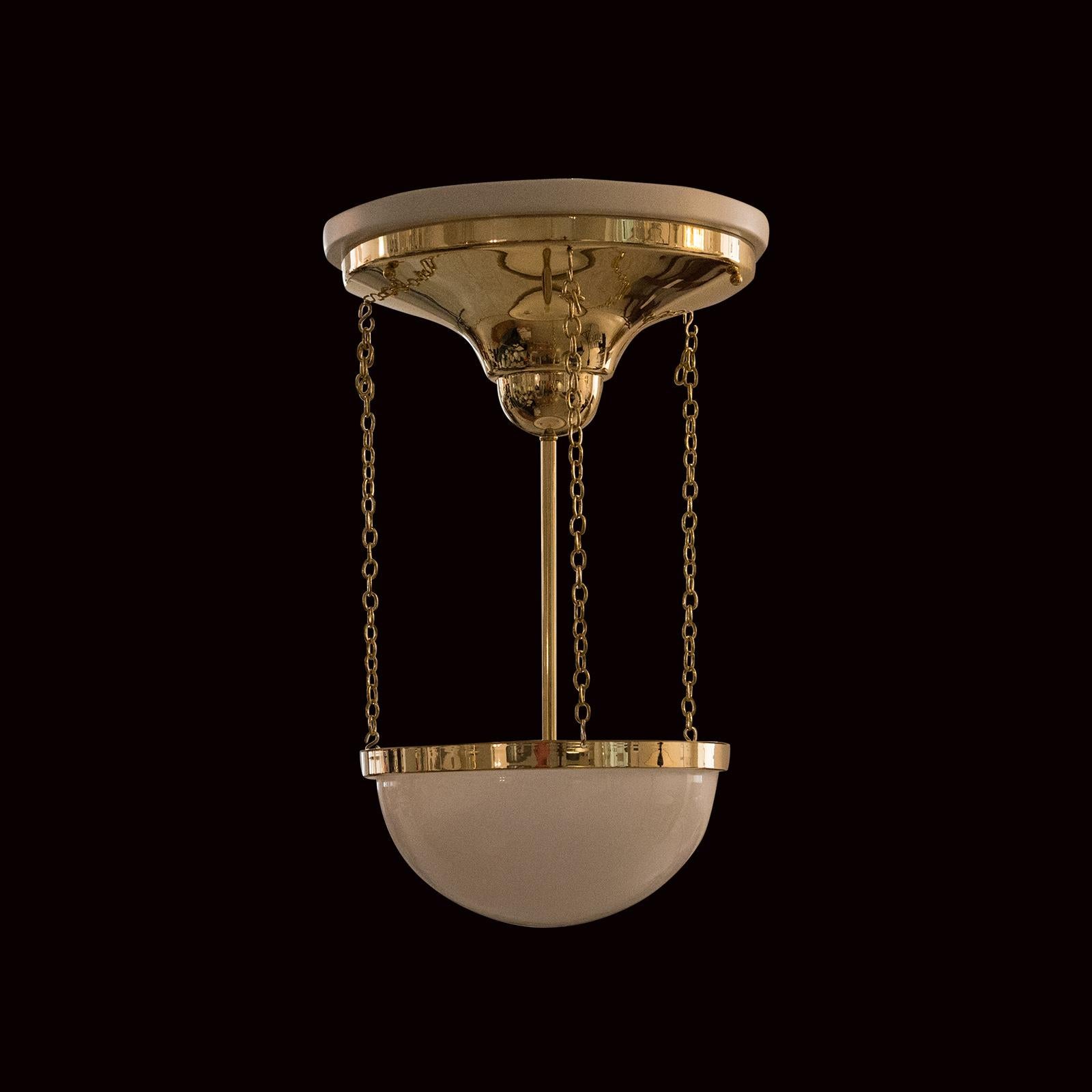 Contemporary Documented Jugendstil Adolf Loos Chandelier, Re-Edition For Sale