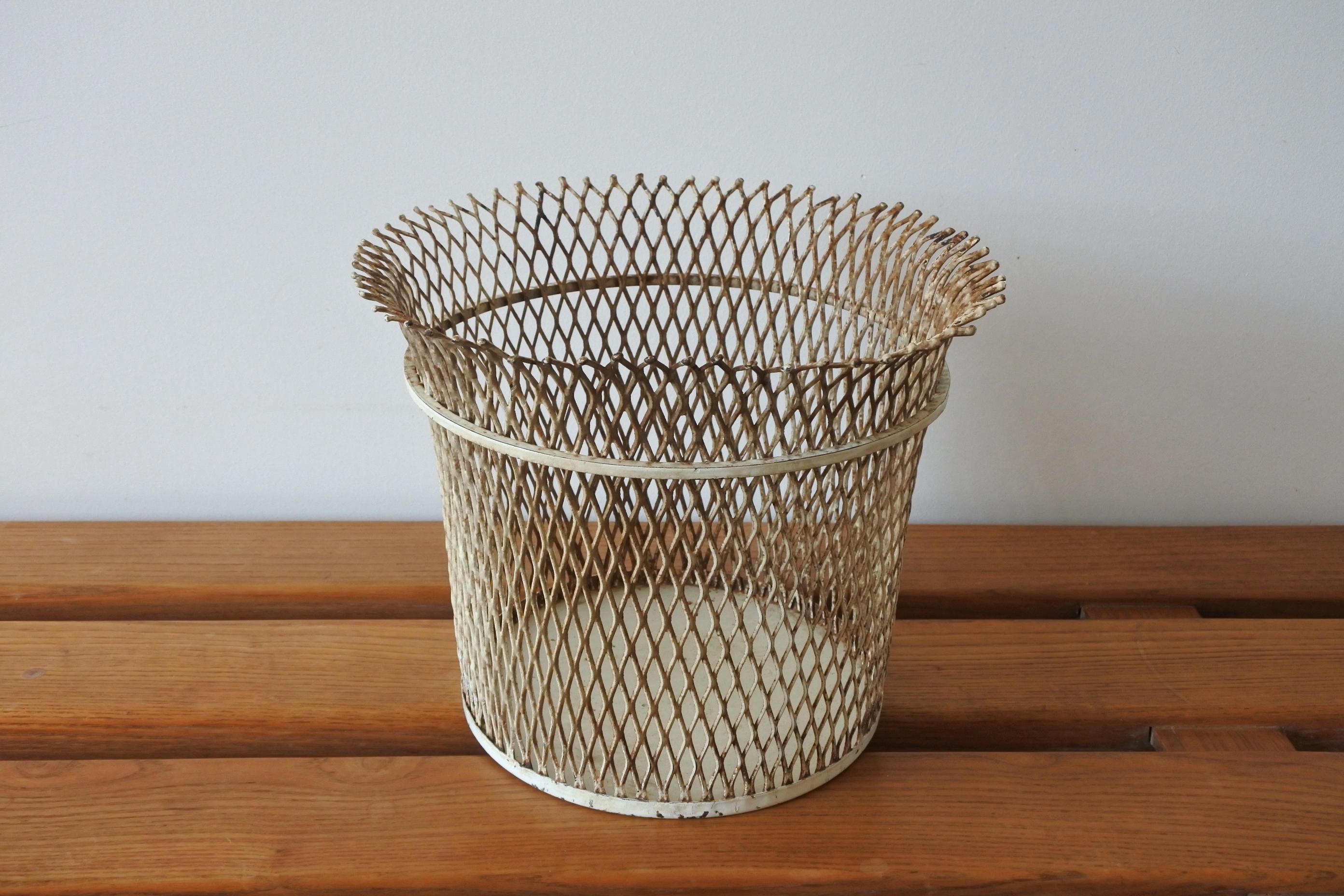 Iron Documented Mathieu Matégot Wastepaper Basket, France, 1951