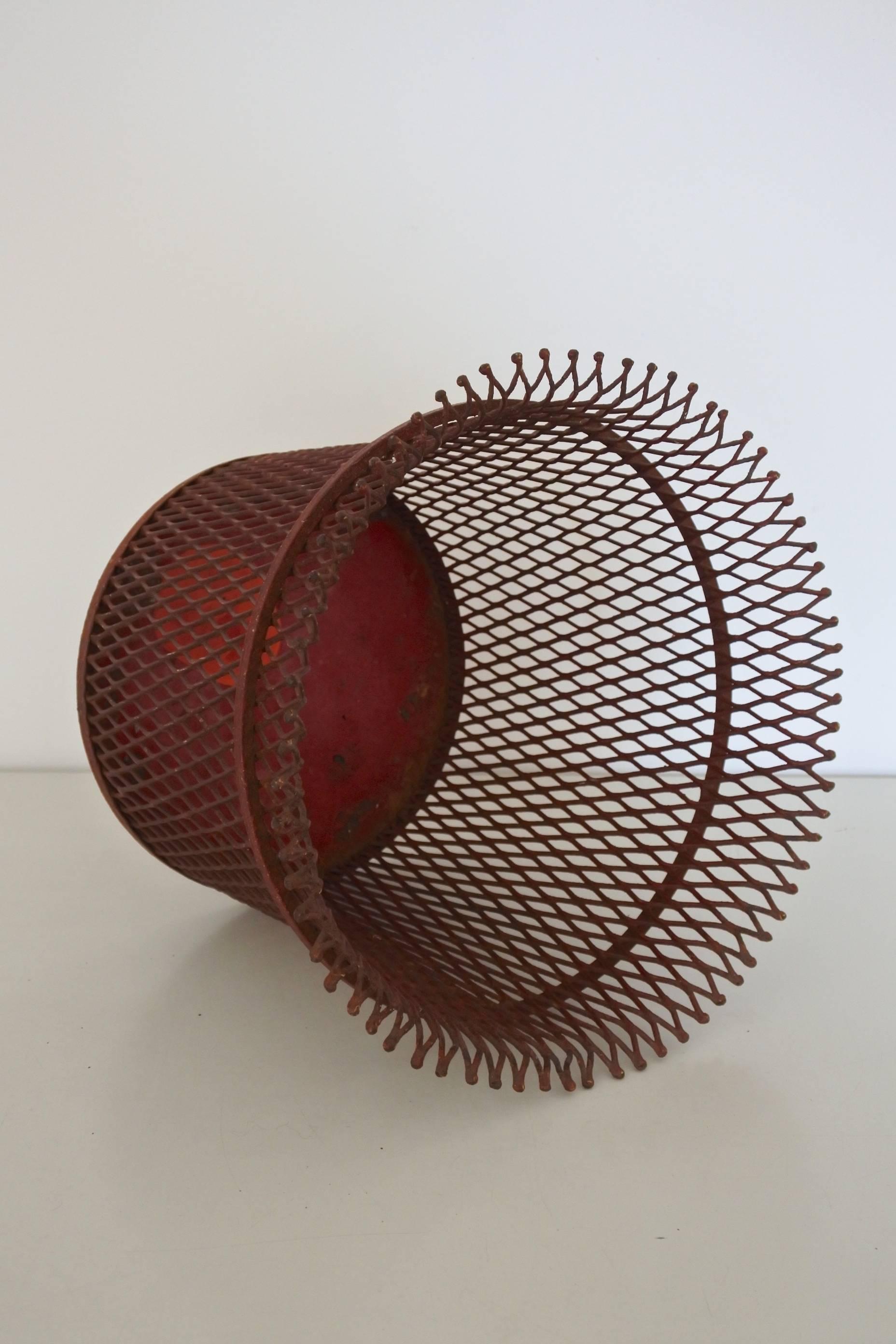 French Documented Mathieu Mategot Wastepaper Basket, France, 1951