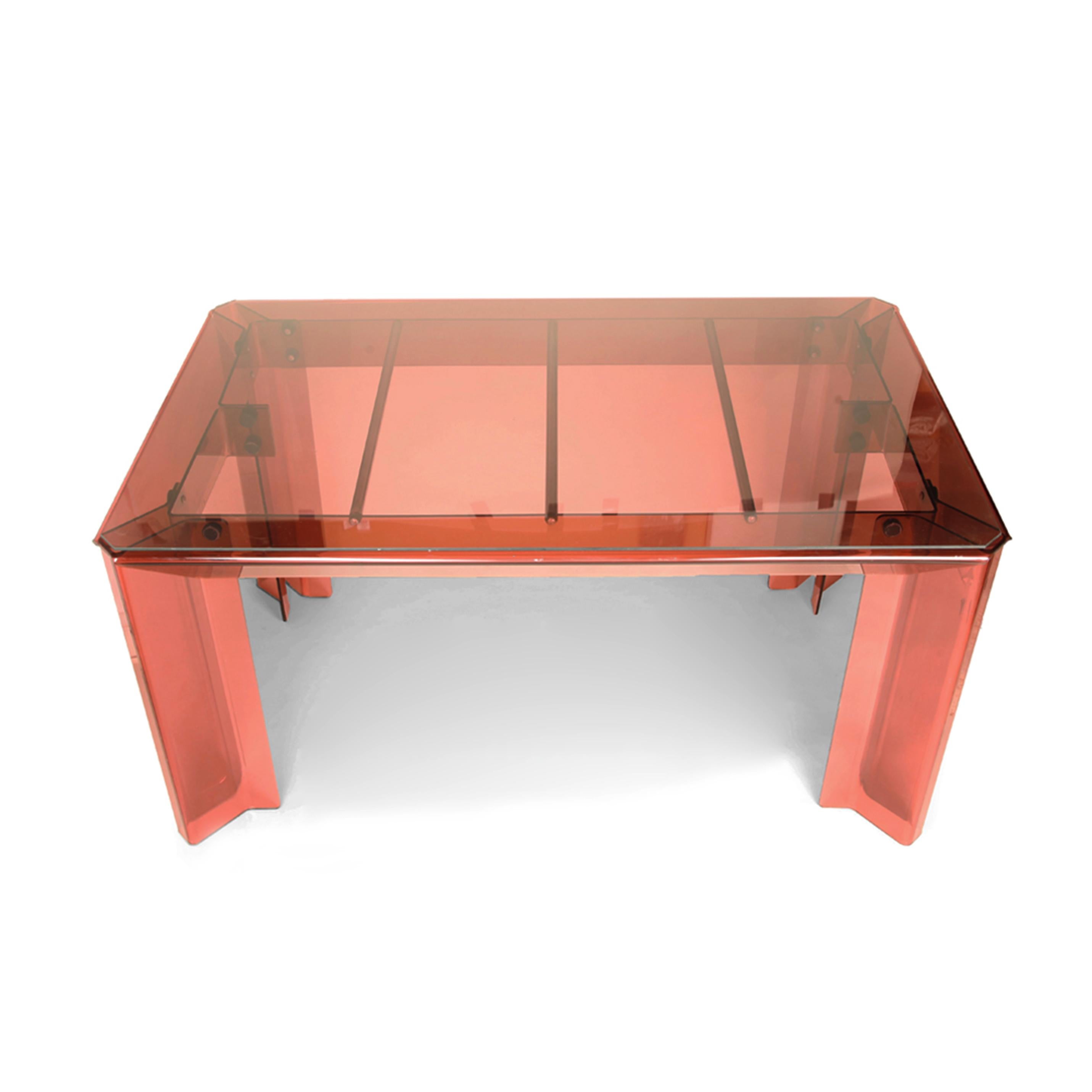 British Documented Peter Banks Unique Smoked Perspex Dining Table Space Age Midcentury