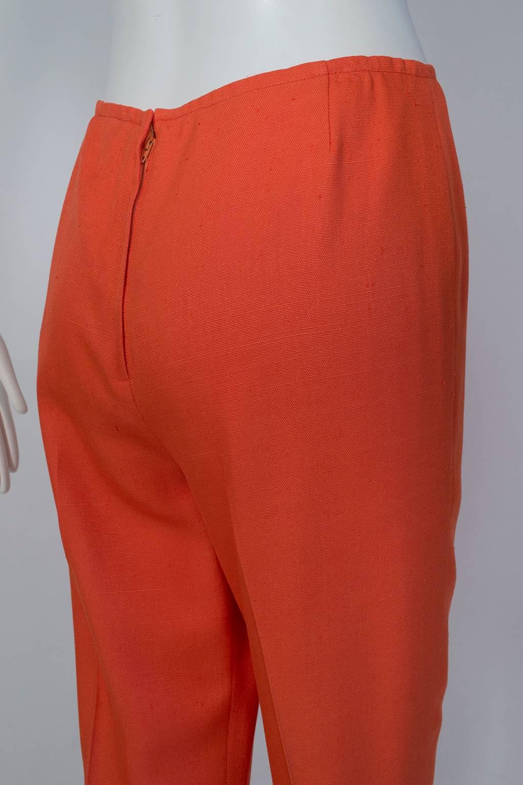 Documented Pierre Cardin Plunging Hostess Dress and Skinny Pants - XS-S, 1970 For Sale 9