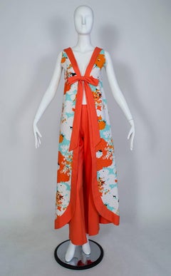 Documented Pierre Cardin Demi-Couture Hostess Dress and Skinny Pants - XS, 1970