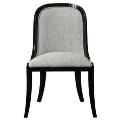 Documenté  "Chaise d'appoint Regina"  sur   Laque noire de Karl Springer
