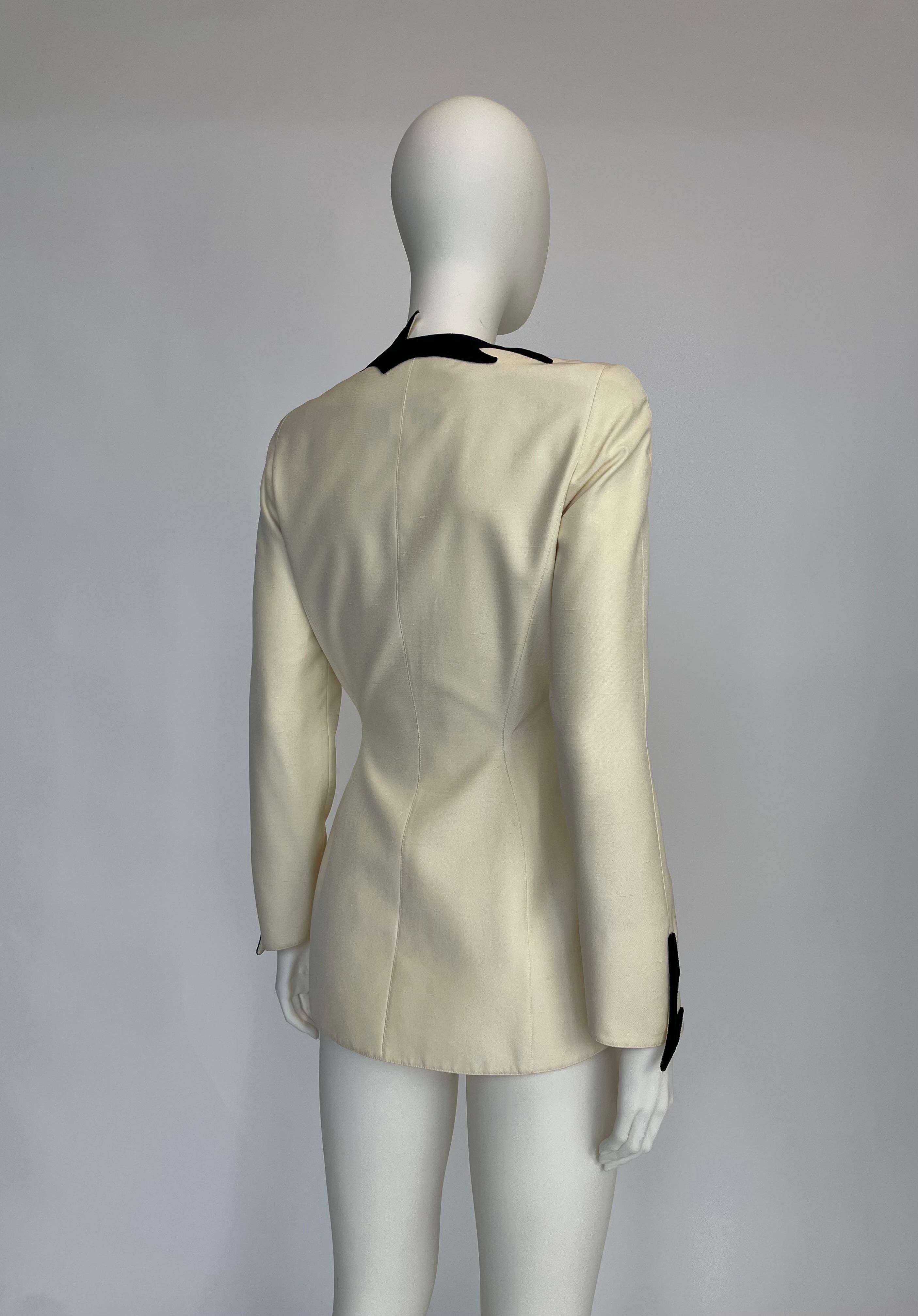 Documentato Giacca blazer doppiopetto Thierry Mugler, Collezione Cruise 1998 6