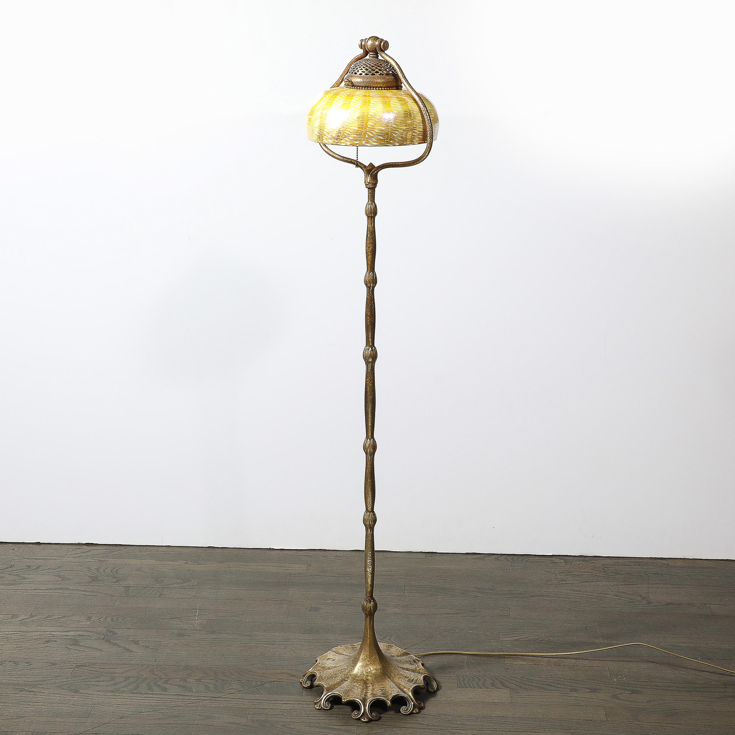 Inizio XX secolo Studio Tiffany Studios #425 Lampada da Terra 