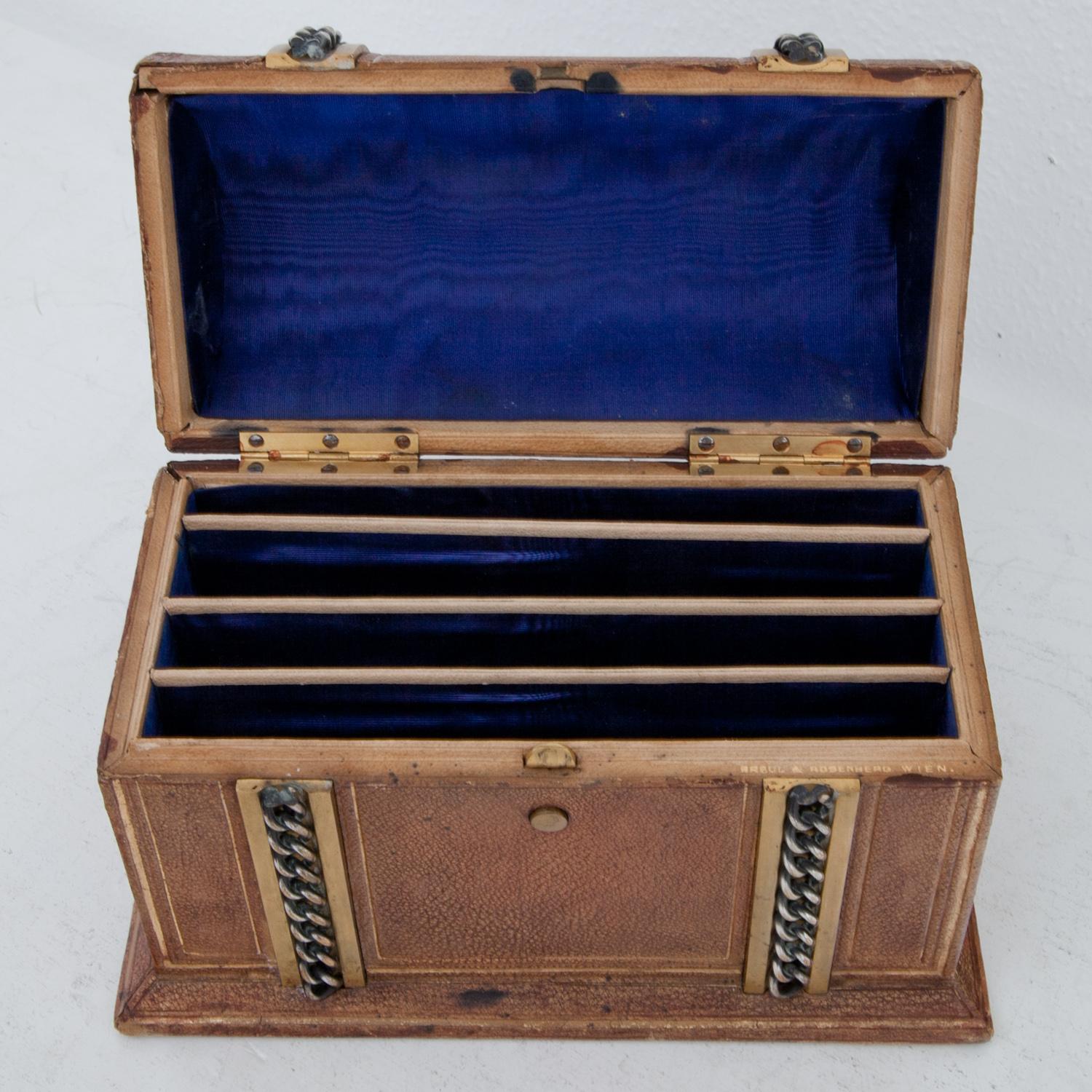 Documents and Writing Case, Breul and Rosenberg Vienna, Prob. Early 20th Century In Good Condition In Greding, DE