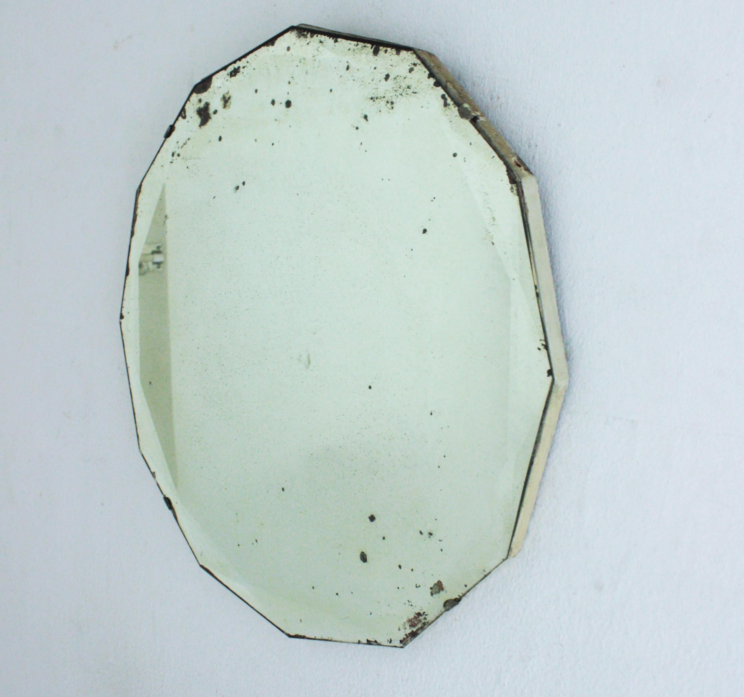 Dodecagon Polyhedral Wall Mirror, 1940s 6
