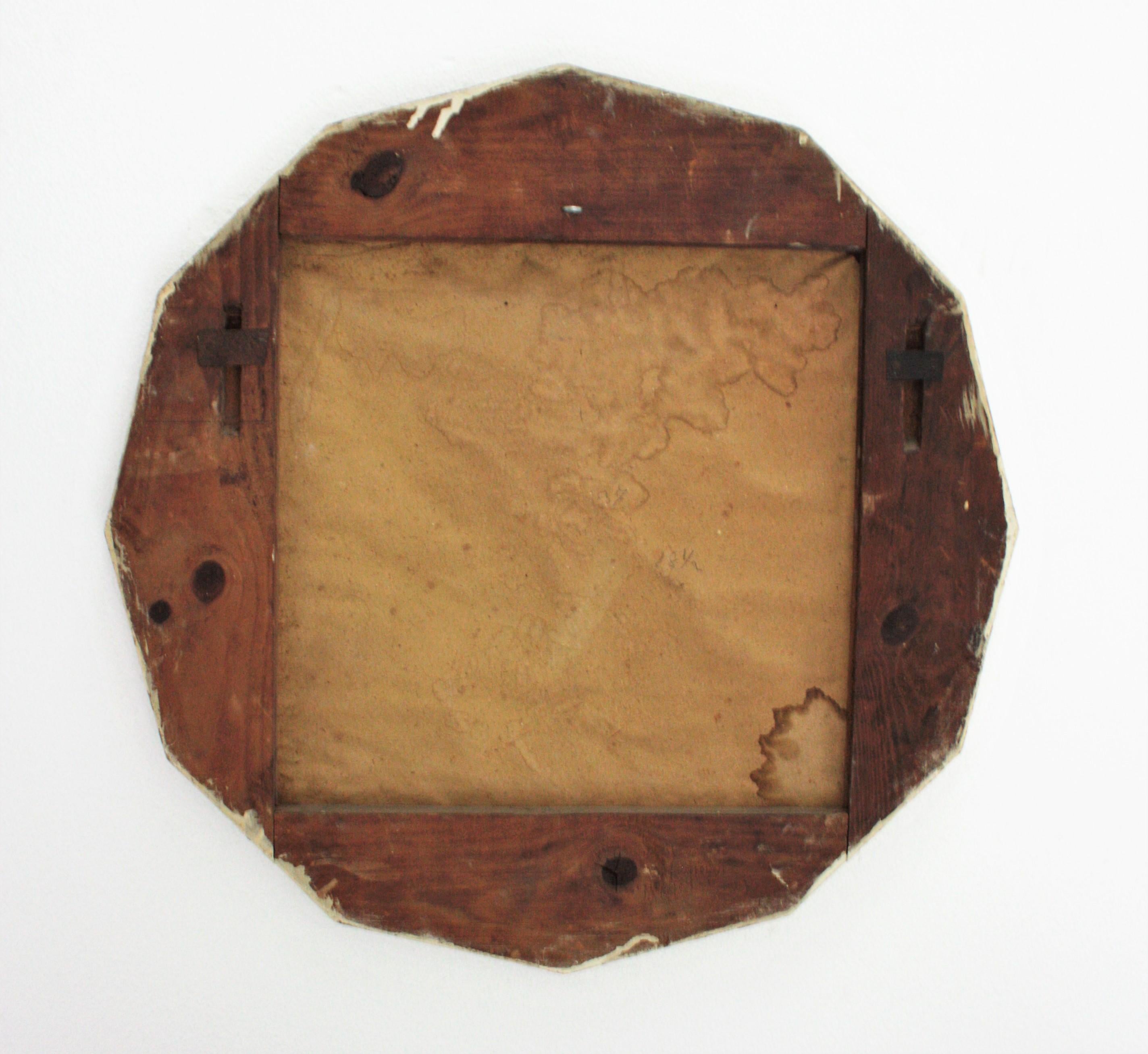 Dodecagon Polyhedral Wall Mirror, 1940s 7