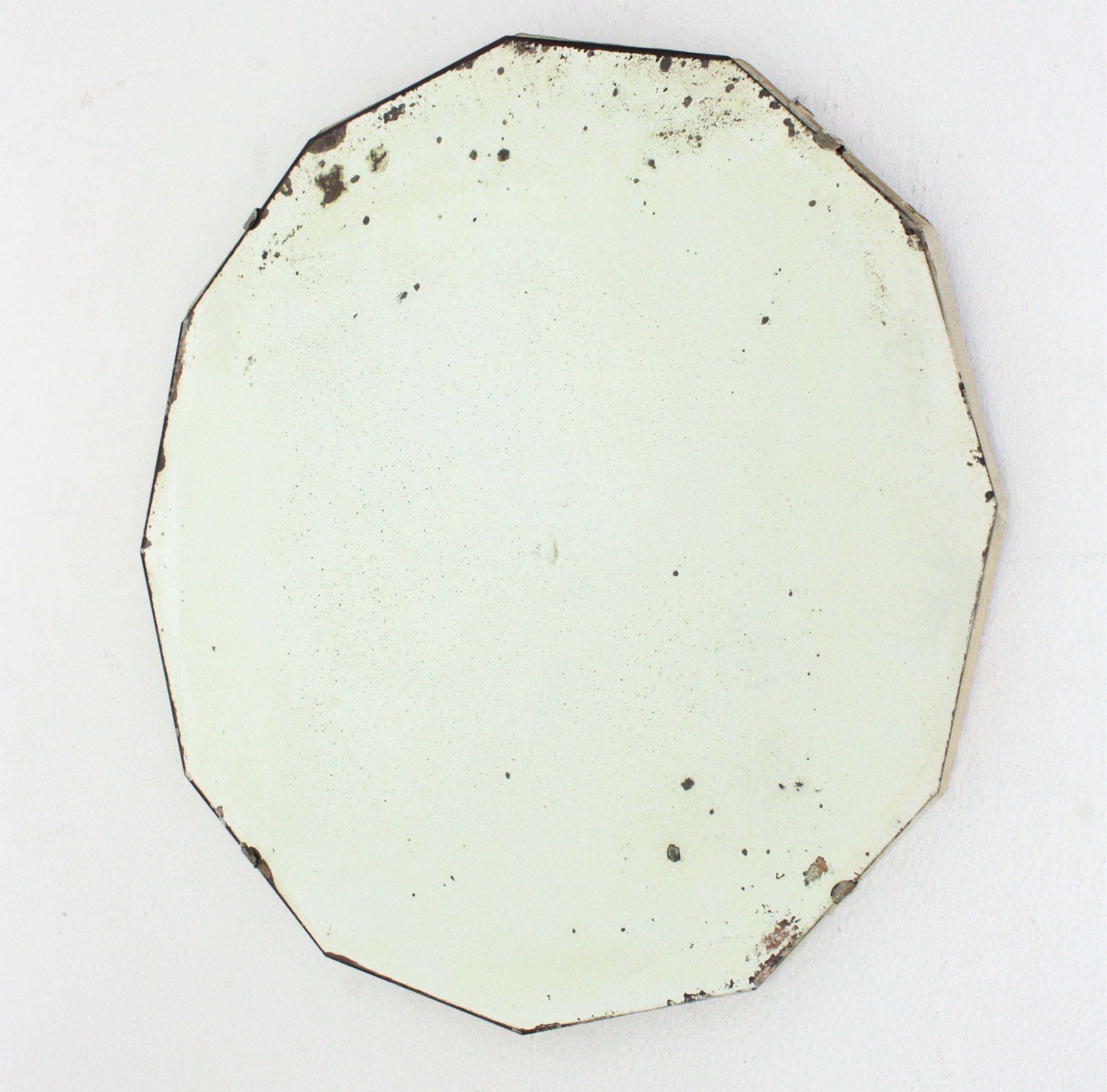 Dodecagon Polyhedral Wall Mirror, 1940s 2