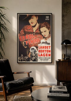 Dodge City 1939 Swedish Film Poster, Gösta Åberg