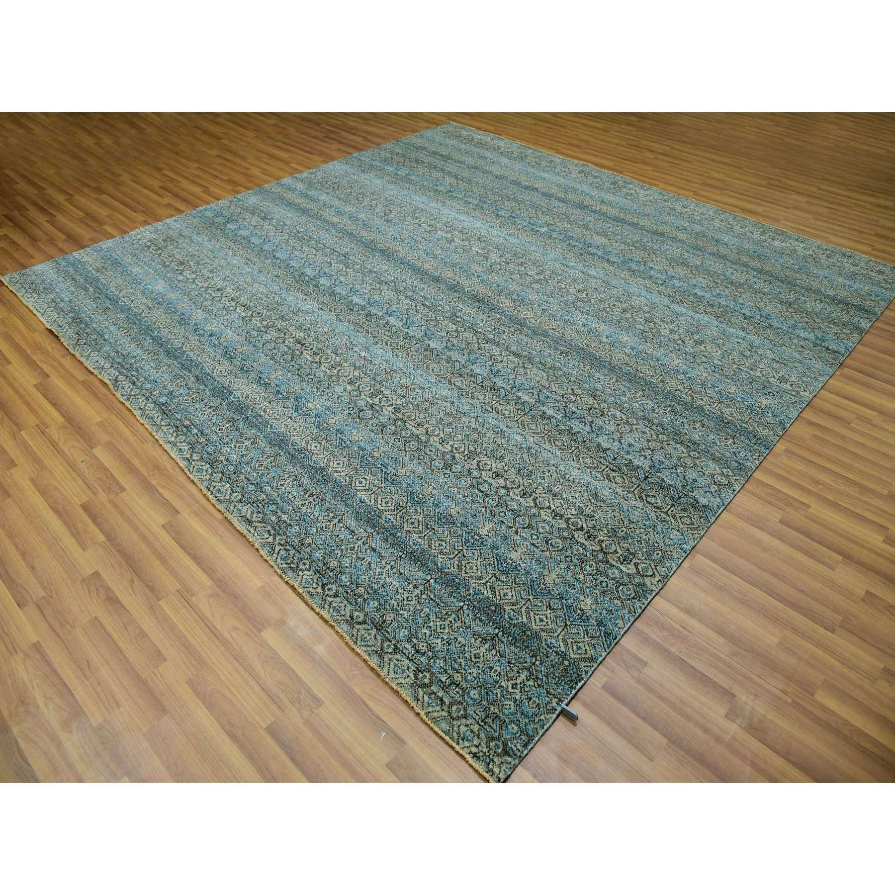 Moderne Tapis oriental noué à la main bleu Kohinoor Herat Plush de Dodger 9'10