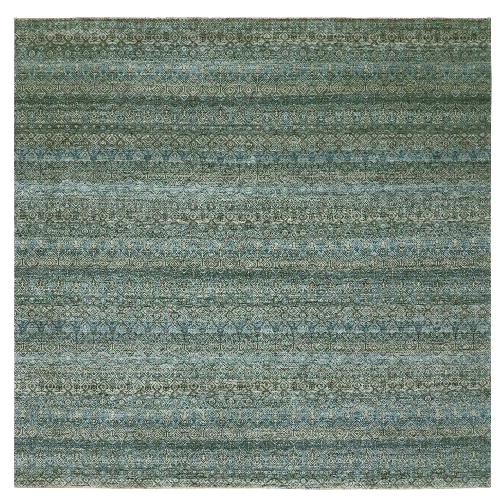 Tapis oriental noué à la main bleu Kohinoor Herat Plush de Dodger 9'10" x 9'11"