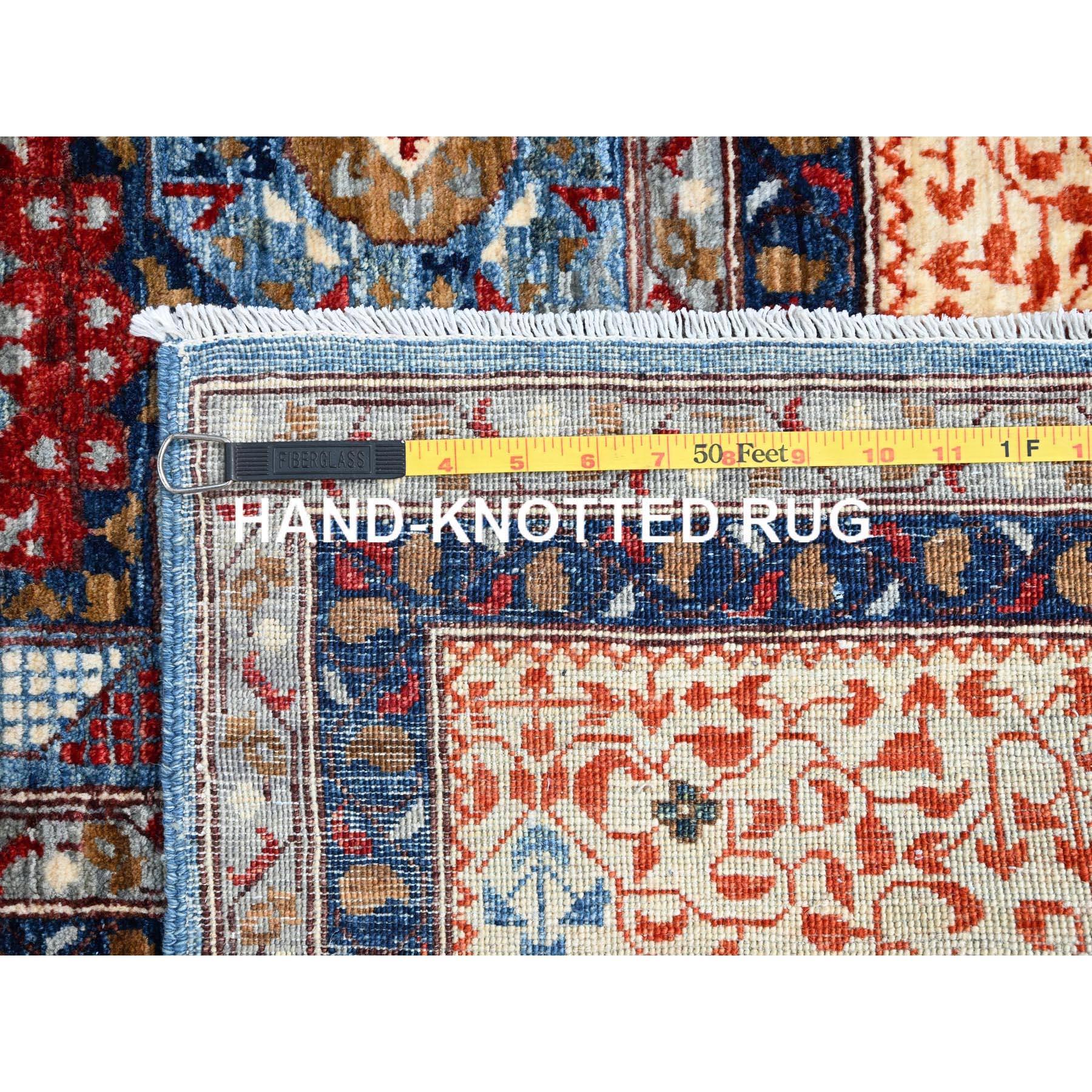 Dodger Blau Mamluken Dynasty Muster Hand geknüpft Wolle Orientteppich 10'1