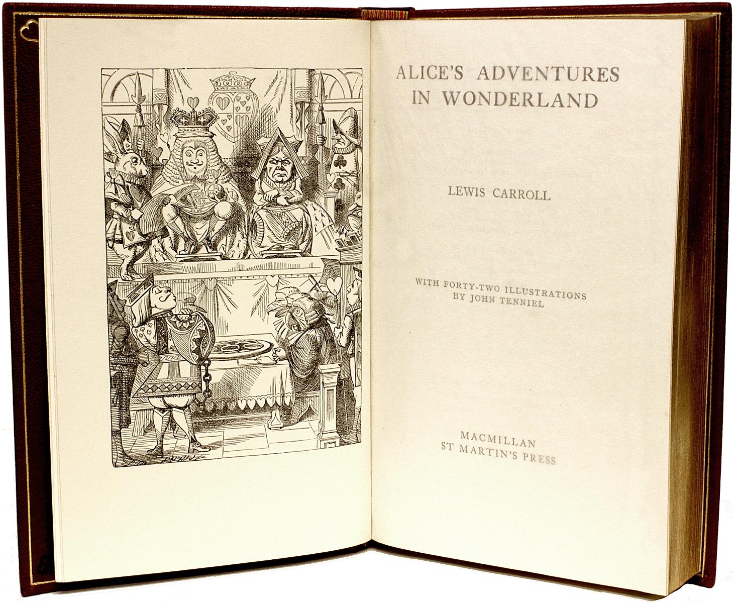 Late 20th Century DODGSON - Alice in Wonderland & Through The Looking-Glass - FULL LEATHER BINDING