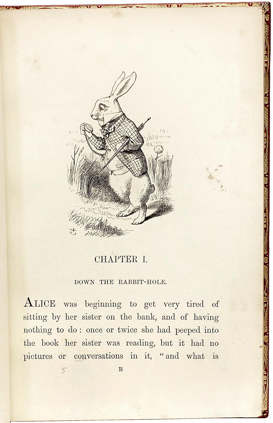 Mid-19th Century DODGSON - Carroll. Alice's Adventures in Wonderland. 1866 - FIRST LONDON EDITION For Sale