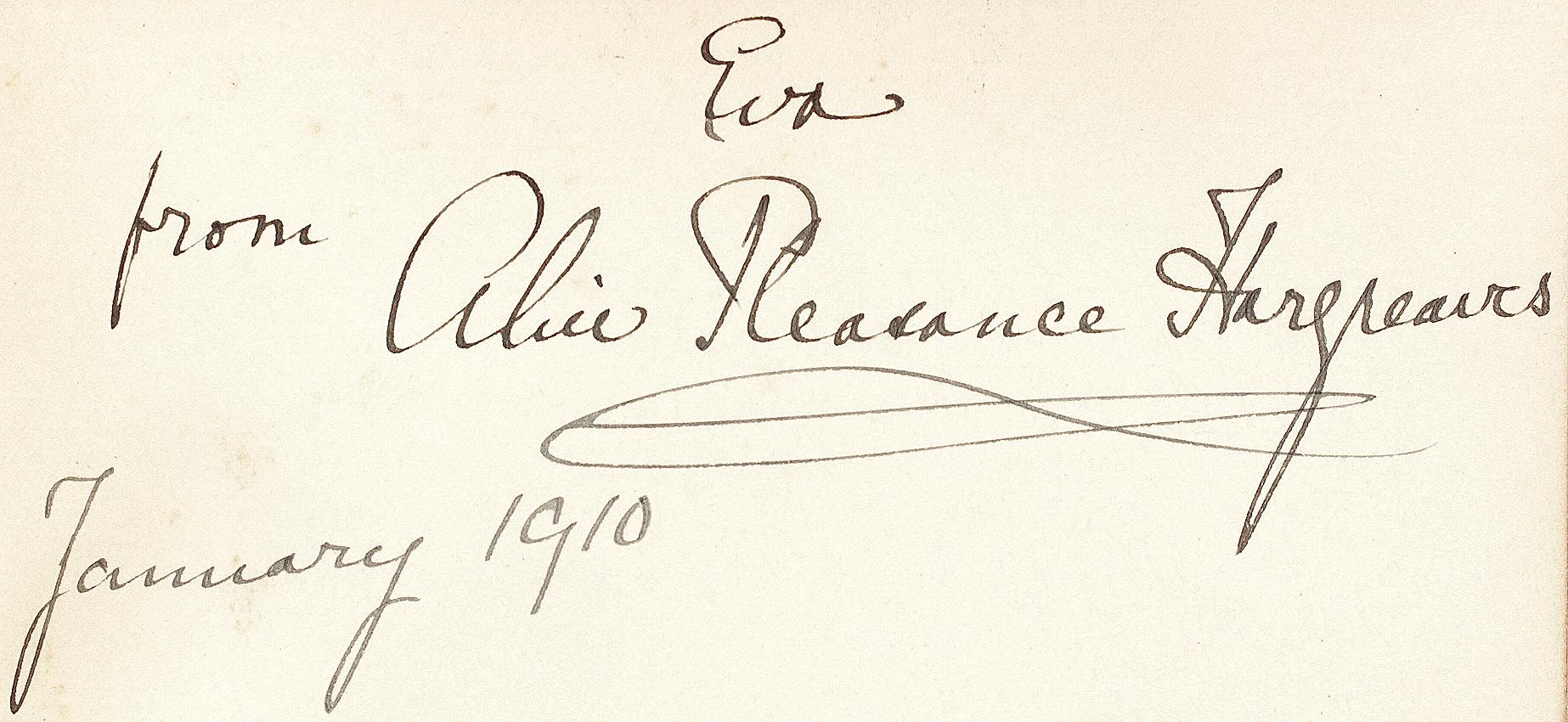 DODGSON / CARROLL. Les aventures d'Alice au pays des merveilles. INSCRIT PAR ALICE - 1908 Excellent état - En vente à Hillsborough, NJ