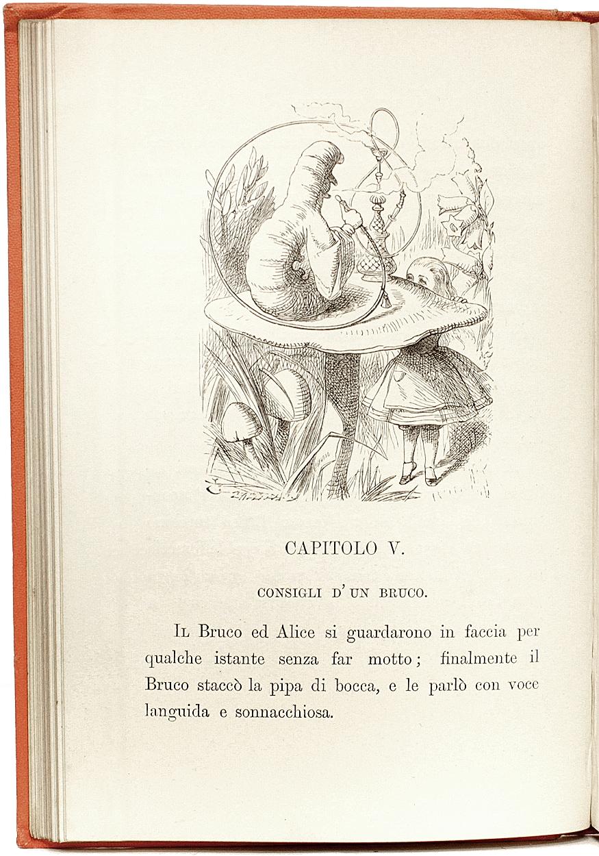 Britannico Dodgson 'Lewis Carroll', Le Avventure D'Alice, Prima Edizione Italiana, 1872