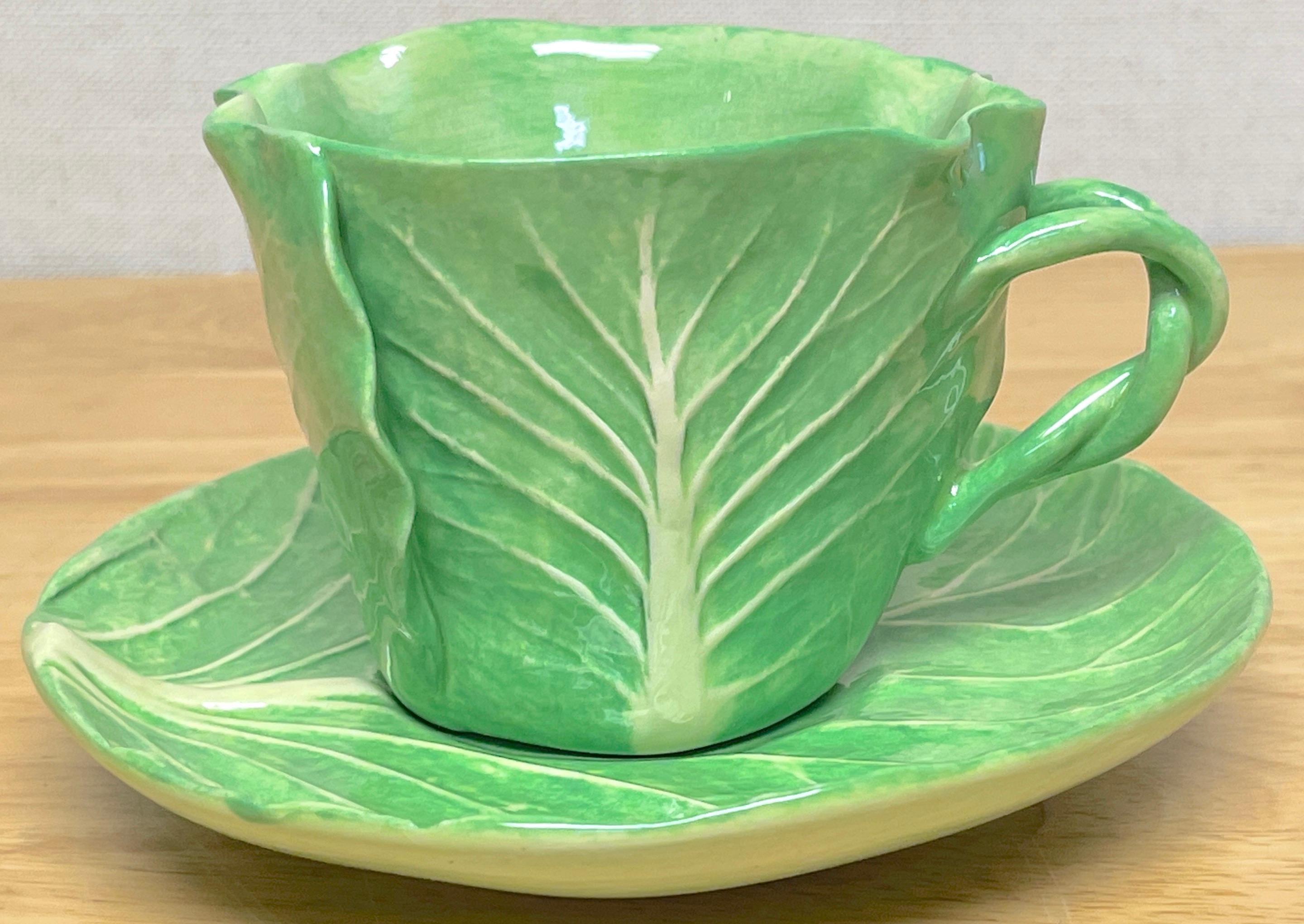 Pottery Dodie Thayer 'Jumbo' Lettuce Leaf Cup & Saucer, 5 Available, Sold Individually