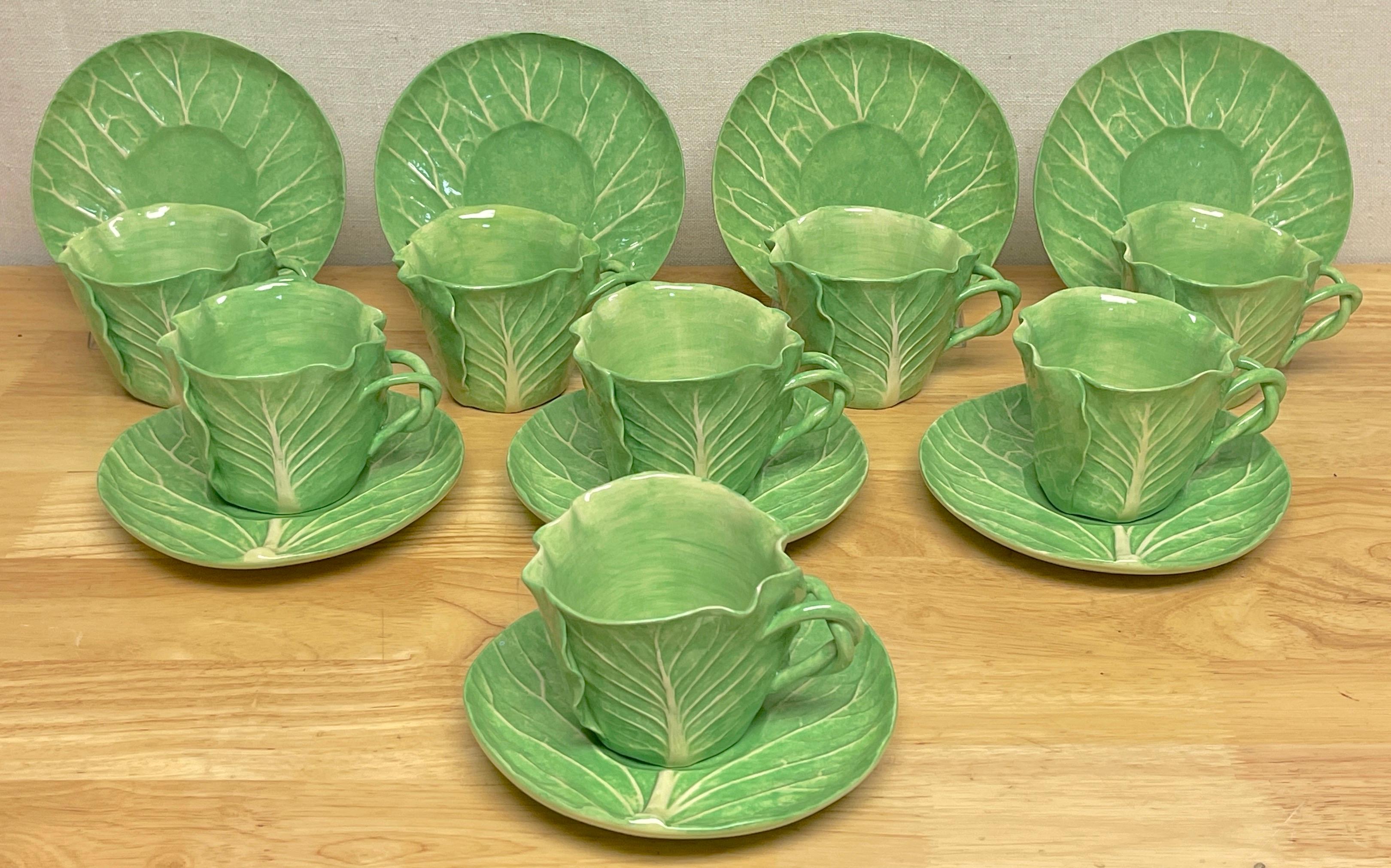Dodie Thayer Jupiter 'Jumbo' lettuce leaf cup & saucer, 5 available, sold individually.
A rare opportunity to acquire the largest model of the hand-made Dodie Thayer lettuce-ware cups and saucers. Examples like these from the 1970s are especially