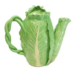 Dodie Thayer Lettuce Leaf Ware Au Bon Gout Porcelain Teapot