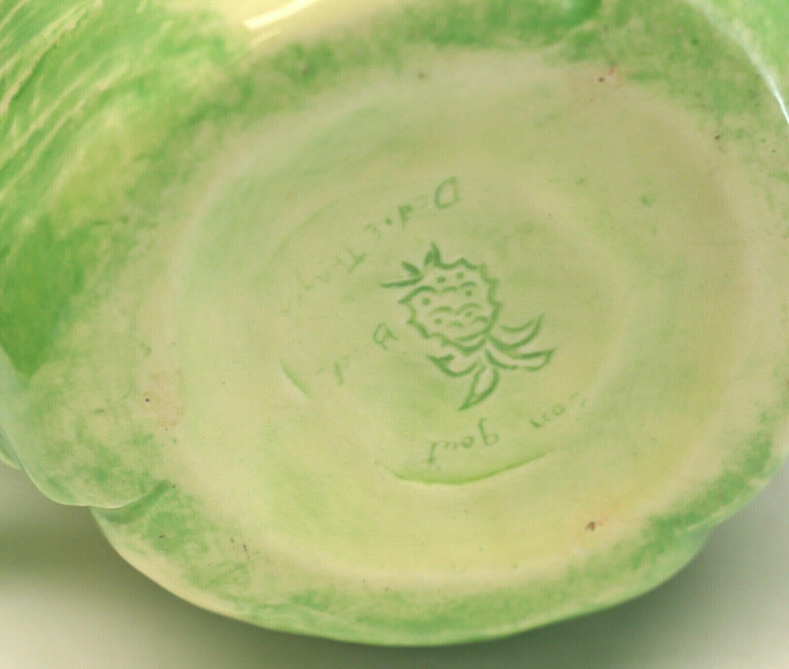 North American Dodie Thayer Lettuce Leaf Ware Au Bon Gout Porcelain Teapot