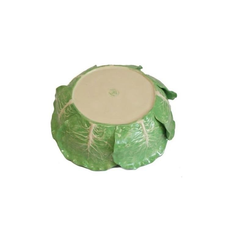 North American Dodie Thayer Lettuce Leaf Ware Porcelain Centrepiece Bowl, Handcrafted