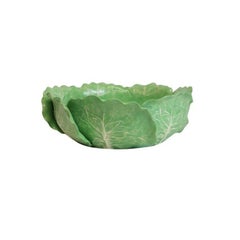 Vintage Dodie Thayer Lettuce Leaf Ware Porcelain Centrepiece Bowl, Handcrafted