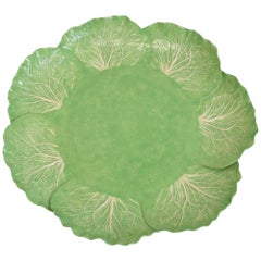 Vintage Dodie Thayer Lettuce Leaf Ware Porcelain Large Serving Tray Handcrafted