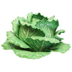 Dodie Thayer Lettuce Leaf Ware Porcelain Large Tureen, Hand Crafted Earthenware