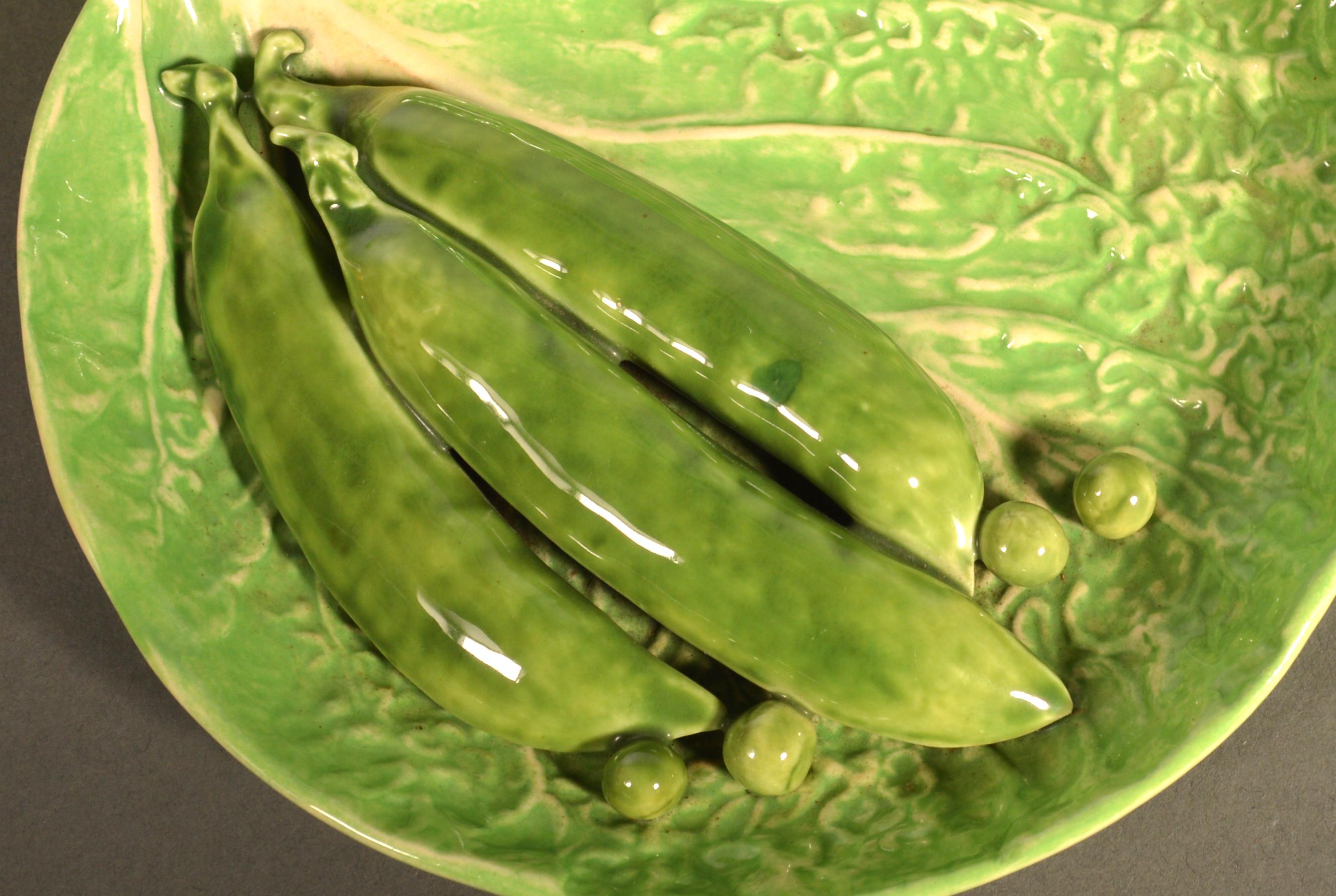 American Dodie Thayer Lettuce Ware Peapod Dishes, Set of Four, 1970-1980s