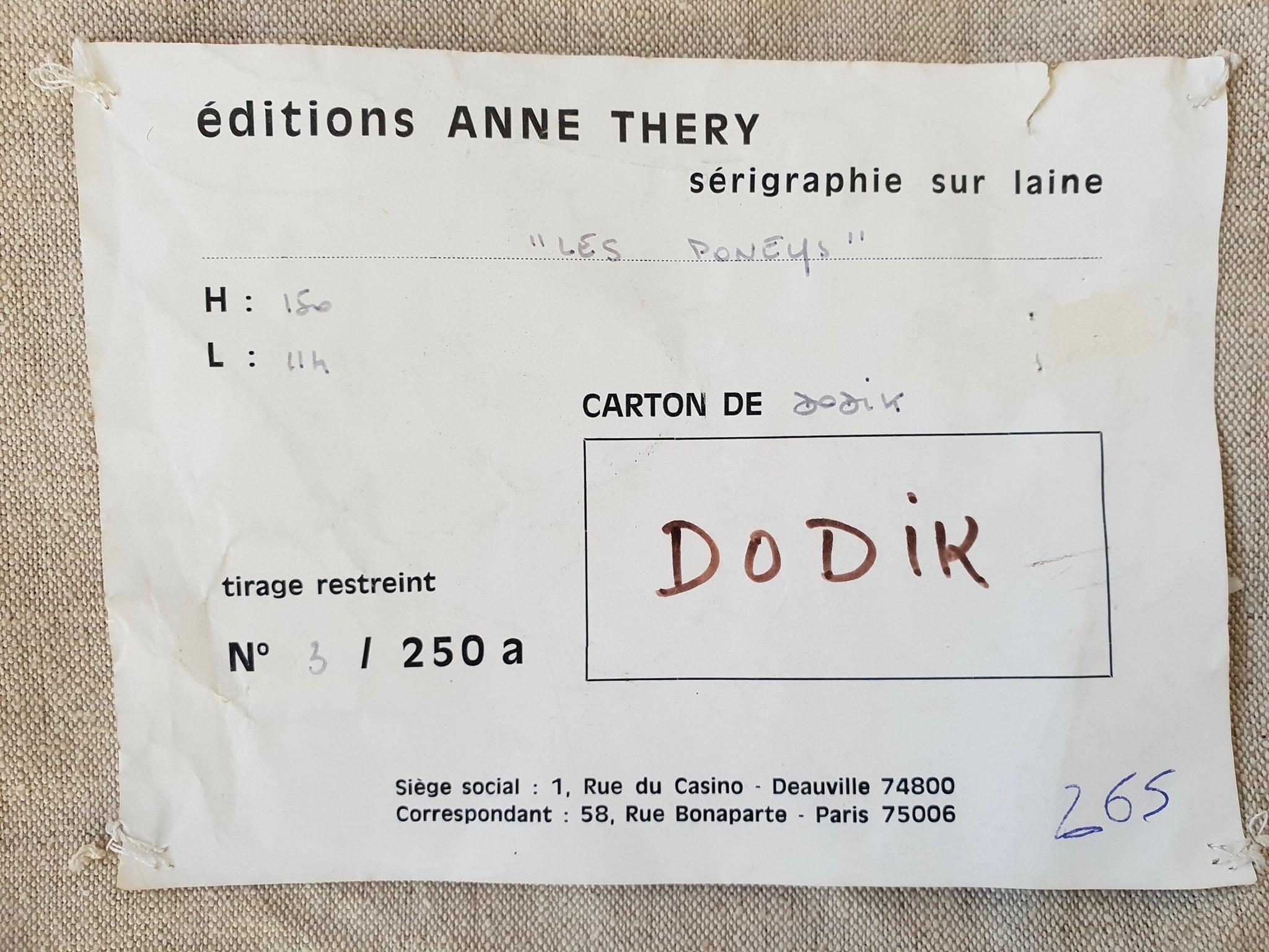 Dodik Jgou, Sérigraphie en soie, Les Ponies, signée et numérotée 3/250 en vente 4