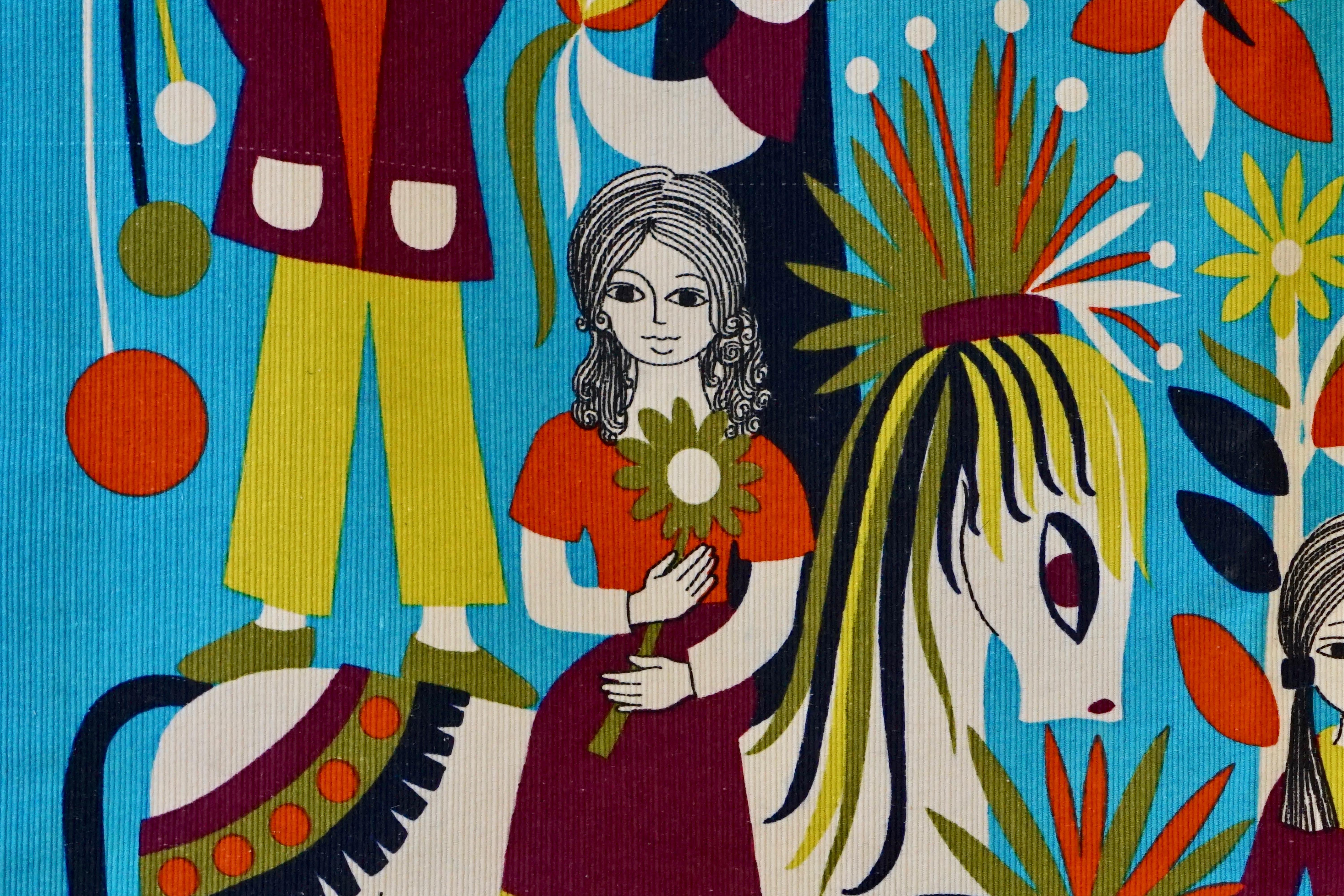 Mid-Century Modern Dodik Jégou, Silkscreen, The Ponies, Signed and Numbered 3/250 For Sale