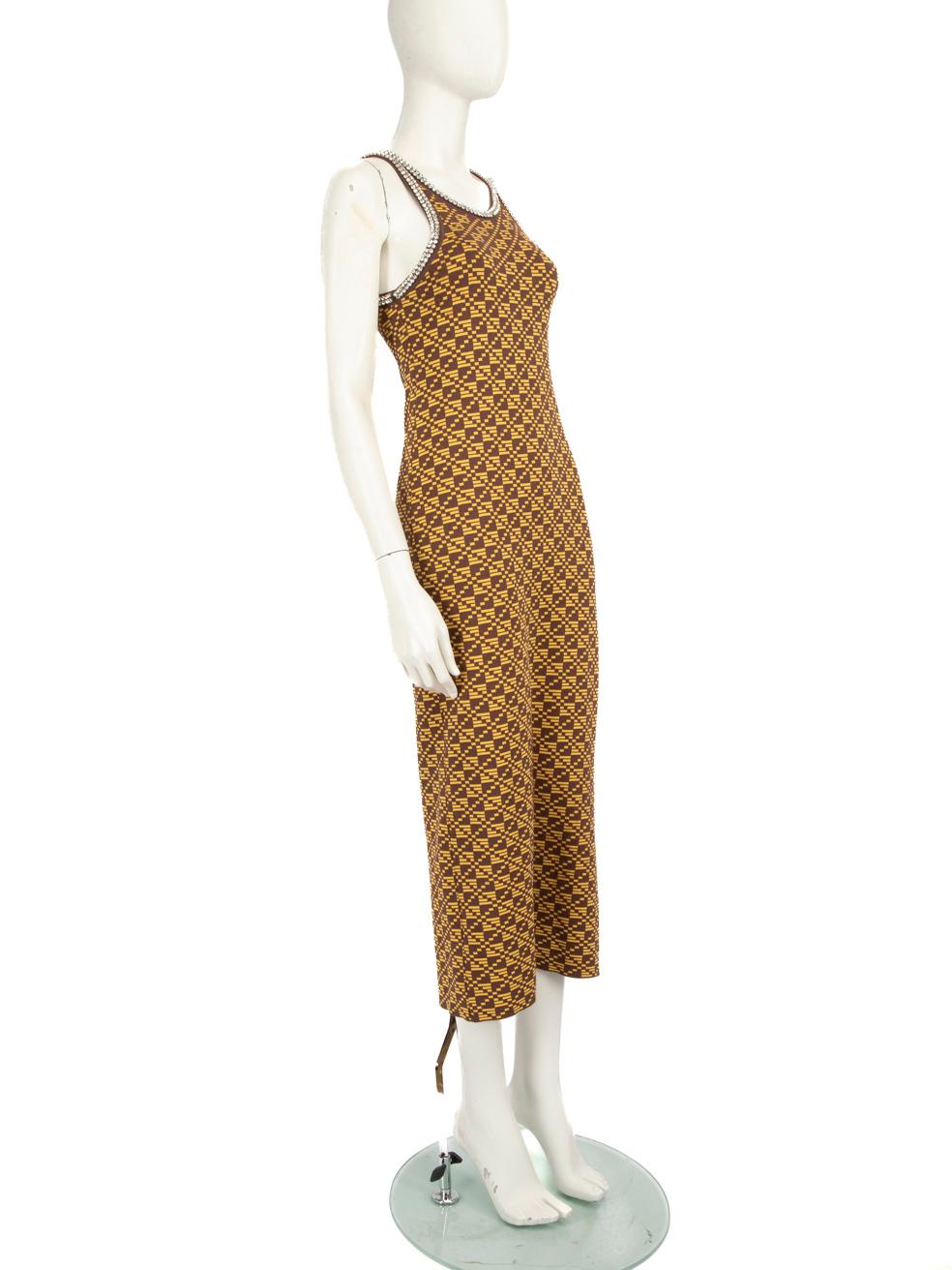 CONDITION is Very good. Minimal wear to dress is evident. Minimal wear to fabric on both front and back, fabric pulling on this used Dodo Bar Or designer resale item.
 
 
 
 Details
 
 
 Multicolour- yellow, brown
 
 Viscose
 
 Dress
 
 Abstract