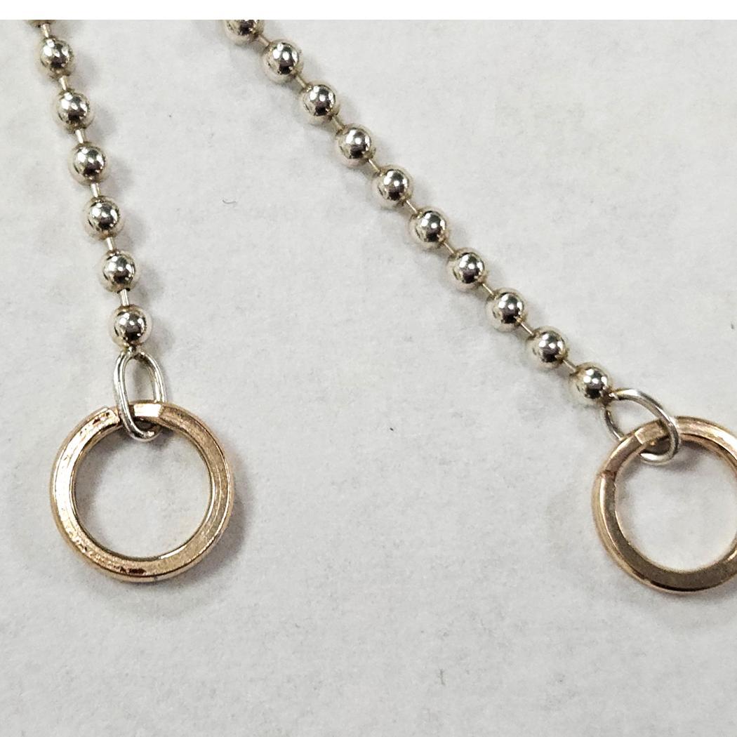 Dodo by Pomellato Bollicine Collana a Lariat in argento sterling e oro rosa 9k in vendita 1